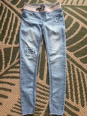 🌸👖 Cute Imperial Star Light Wash Distressed Jeans Jeggings